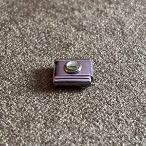 🟢 Vintage Birthstone (Peridot/August) Italian bracelet single charm (2003)